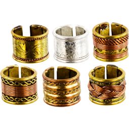 Copper & Brass Ring Adjustable (Set of 6)