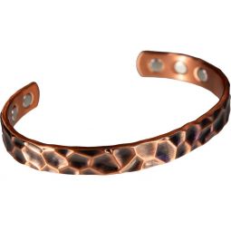 Magnetic Copper Bracelet - Hammered - Antique Copper (Each)