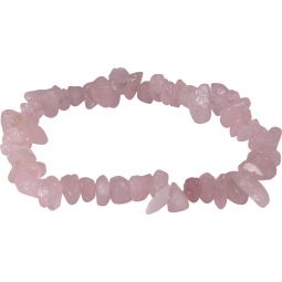 Elastic Chips Bracelet - Rose Quartz (Each)