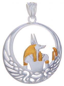 Gold Plated Egyptian Pendant Anubis-Guidance