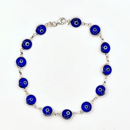 Sterling Silver Eye Bracelet 8"