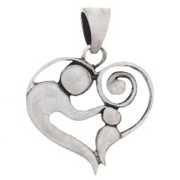 Mother and Child Heart Pendant