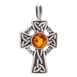 Celtic Cross Small Amber Pendant Asst'd Colors
