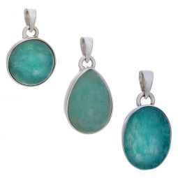 Amazonite Assorted Shapes Pendant Approx 28 mm H