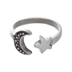 Moon & Star Ring - Size 6