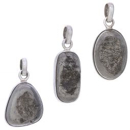 Assorted Shapes Half & Half Rough-Polished Pyrite Pendants (20 to 30mm H)