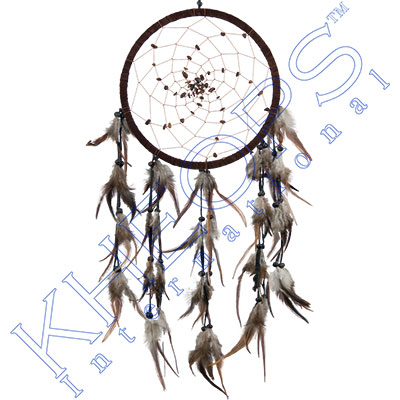 Dreamcatcher Tiger Eye Beads Spiral Web Brown (eac