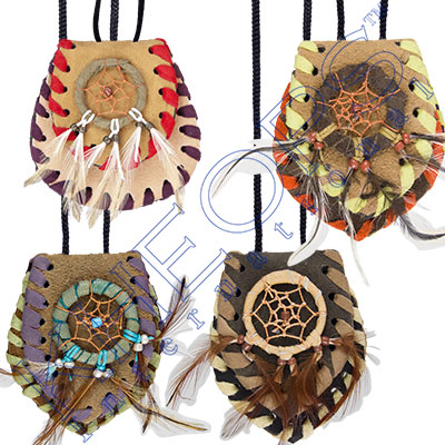 Thick Suede Medecine Bag  Dreamcatcher Assorted Co