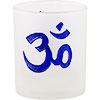 Etched Glass Votive Holder  Om Purple (each)
