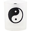 Etched Glass Votive Holder  Yin-Yang  (each)