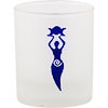 Etched Glass Votive Holder  Moon Goddess  (each)