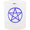 Etched Glass Votive Holder  Pentacle  (each)