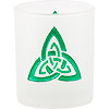 Etched Glass Votive Holder  Triquetra  (each)