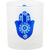 Etched Glass Votive Holder  Fatima Hand  (each)