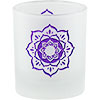Etched Glass Votive Holder  Lotus  (each)