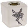 Glass Cube Mini Candle Holder  Fairy Frosted (each