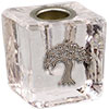 Glass Cube Mini Candle Holder  Tree Clear (Each)