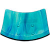 5-inch Square Art Glass Candle Base  plain Ocean (