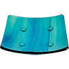 3�-inch Square Art Glass  Candle Base   Ocean (eac