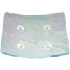 3�-inch Square Art Glass  Candle Base   Crystal (e