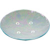 5-inch Round Art Glass Candle Base   Crystal (each