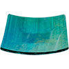 3�-inch Square Art Glass  Candle Base   Emerald (e