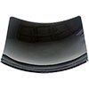 5-inch Square Art Glass Candle Base   Black Opaque