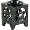 Soapstone Oil Burner Square Pentacle Black (each)