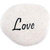 Carved River  Stone   Love  (each)