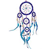 Dreamcatcher Beaded  Blue Feathers Iridescent Blue