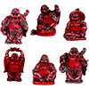 Polyresin Feng Shui Figurines 2-inch Buddha Redsto