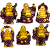 Polyresin Feng Shui Figurine 2-inch Buddha Gold &