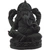 Volcanic Stone Statue  Ganesha Black (each)
