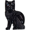 Spirit Animal  Carving 1�-inch Cat Black Onyx (pac
