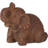 Volcanic Stone Statue  Elephant Antique Brown (eac
