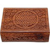 Carved Wood Box  Flower for Life  (Each)