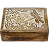 Carved Wood Box w/Linning  Dragonfly  (Each)