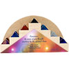 2-inch Art Glass Pyramid  Display Package  (each)