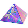 2-inch Glass Pyramid Box  Dragonfly Blue Iridescen