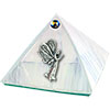 2-inch Glass Pyramid Box  Angel White (each)