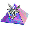 2-inch Art Glass Pyramid Box  Fairy with Crystal B