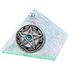2-inch Art Glass Pyramid Box  Pentacle with Stone