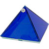 2-inch Art Glass Pyramid Box  Plain Cobalt Blue (e