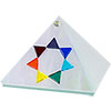 4-inch Art Glass Pyramid Box  7 Chakras Moon Glass