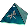 4-inch Glass Pyramid Box  Dragonfly Ocean (each)