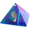 4-inch Glass Pyramid Box  Angel Blue Iridescent (e
