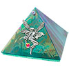 4-inch Art Glass Pyramid Box  Fairy with Crystal E