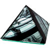 4-inch Glass Pyramid Box  Plain Black Baroque (eac