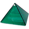 4-inch Art Glass Pyramid Box  Plain Green (each)