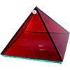 4-inch Art Glass Pyramid Box  Plain Ruby (each)